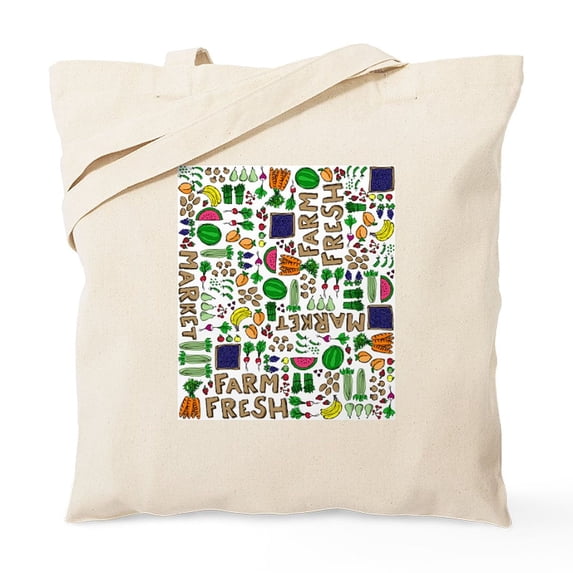 CafePress - Farmers Market Medley Tote Bag - Unisex Canvas Tote Bag, Beige, 1-Piece