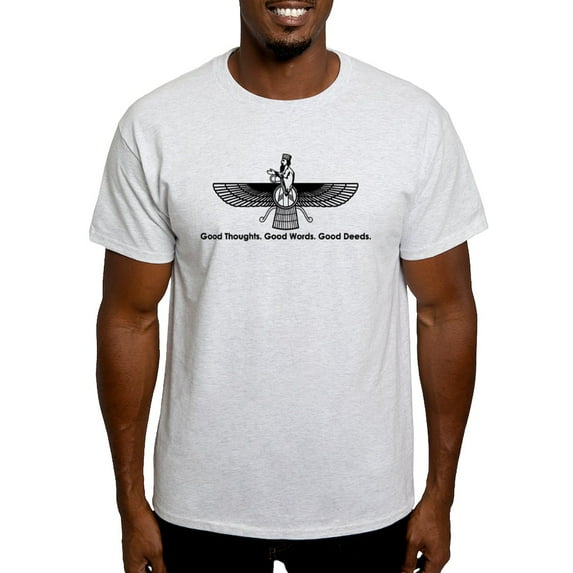 CafePress - Farvahar Design II Good Thoughts, Words, Deeds L - Men's Classic Graphic T-Shirt