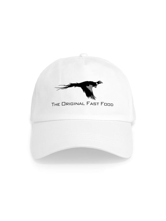 - Fast Food Pheasant Cap - Adjustable 100% Brushed Unisex Casual Cotton Baseball Cap, Beige, 1