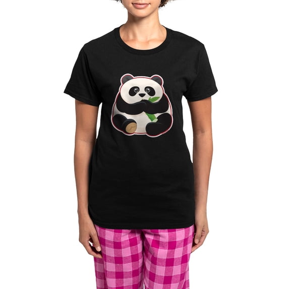 CafePress - Fat Panda - Women's Dark Pajamas