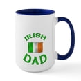 thumbnail image 1 of CafePress - Father's Day Irish Dad Large Mug - 15 oz Ceramic Large White Novelty Mug, 1 of 4