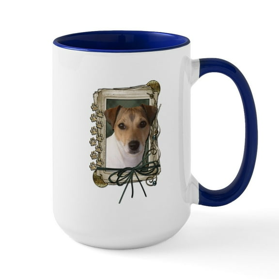 CafePress - Father's Day Stone Paws Large Mug - 15 oz Ceramic Large White Novelty Mug
