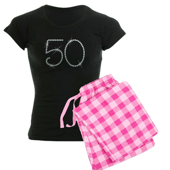 CafePress - Faux Rhinestone 50Th Birthda - Women's Dark Pajamas