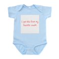 thumbnail image 1 of CafePress - Favorite Cousin Infant Bodysuit - Baby Light Bodysuit, Size Newborn - 24 Months, 1 of 4