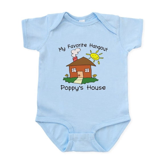 CafePress - Favorite Hangout Poppy's Infant Bodysuit - Baby Light Bodysuit, Size Newborn - 24 Months