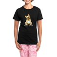 thumbnail image 1 of CafePress - Fawn French Bulldog Women's Dark Pajamas - Women's Short Sleeve Print T-Shirt and Pants Dark Cotton Pajama Set, 1 of 7