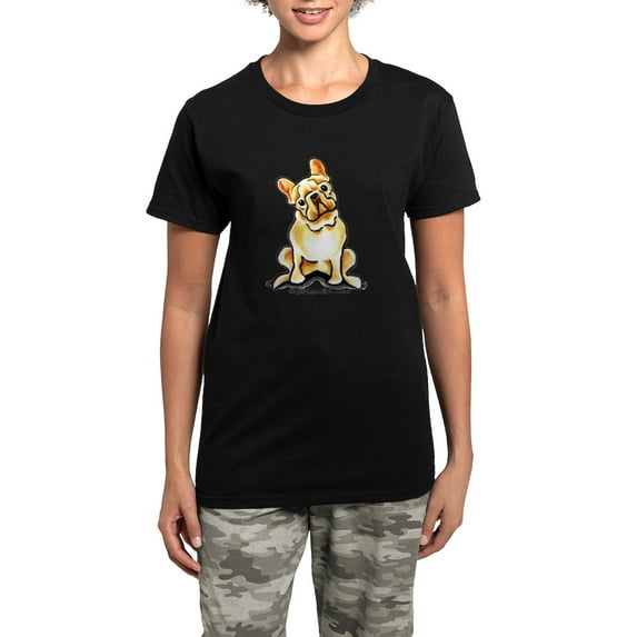 CafePress - Fawn French Bulldog Women's Dark Pajamas - Women's Short Sleeve Print T-Shirt and Pants Dark Cotton Pajama Set