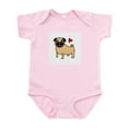 thumbnail image 1 of CafePress - Fawn Pug Love Infant Bodysuit - Baby Light Bodysuit, Size Newborn - 24 Months, 1 of 4