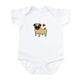 thumbnail image 1 of CafePress - Fawn Pug Love Infant Bodysuit - Baby Light Bodysuit, Size Newborn - 24 Months, 1 of 4