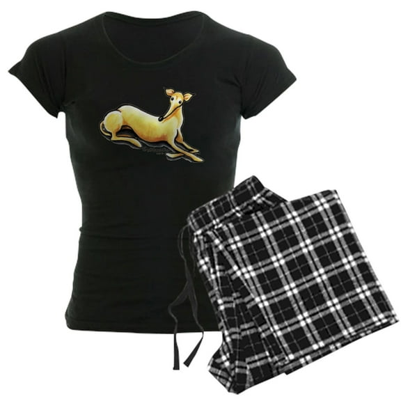 CafePress - Fawn Whippet Lover Women's Dark Pajamas - Women's Short Sleeve Print T-Shirt and Pants Dark Cotton Pajama Set
