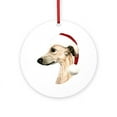 thumbnail image 1 of CafePress - Fawn Whippet Santa -  Round Wood Ornament 4", 1 of 2