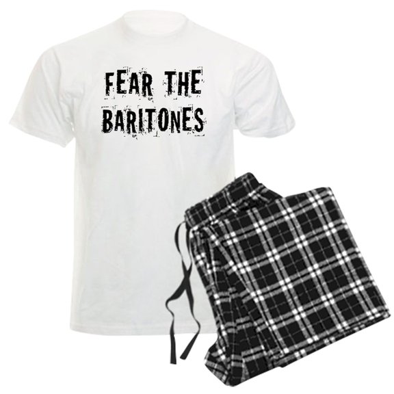 CafePress - Fear The Baritones Men's Light Pajamas - Men's Light Loose Fit Cotton Pajama Set