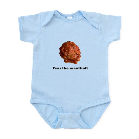 CafePress - Fear The Meatball No Bac Body Suit - Baby Light Bodysuit, Size Newborn - 24 Months