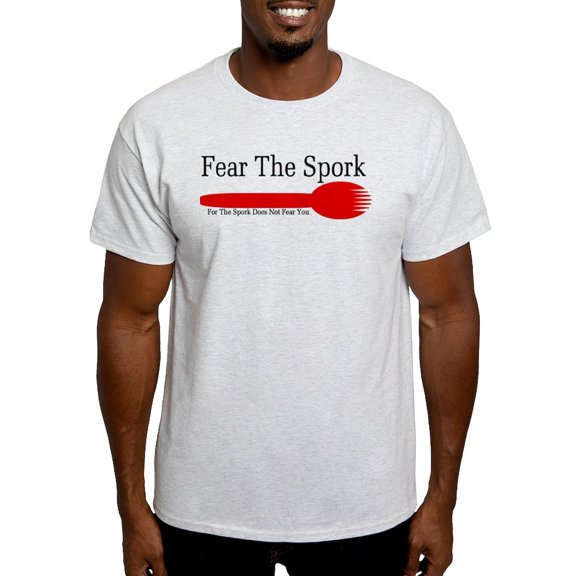 CafePress - Fear The Spork Light T Shirt - Men's Classic Graphic T-Shirt