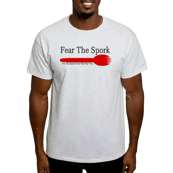 CafePress - Fear The Spork Light T Shirt - Men's Classic Graphic T-Shirt