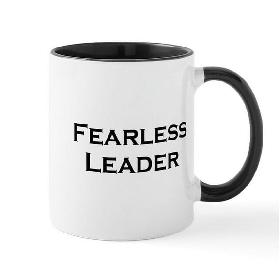 CafePress - Fearless Leader Mug - 11 oz Ceramic Mug - Novelty Coffee Tea Cup