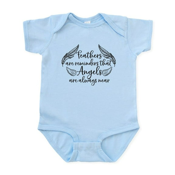 CafePress - Feathers Are Reminders That Angels Are A Body Suit - Baby Light Bodysuit, Size Newborn - 24 Months