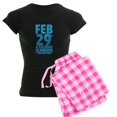 thumbnail image 1 of CafePress - Feb 29Th A Birthday Pajamas - Women's Short Sleeve Print T-Shirt and Pants Dark Cotton Pajama Set, 1 of 7