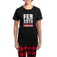 thumbnail image 1 of CafePress - Feb 29Th The Birthday Of Champions Pajamas - Women's Short Sleeve Print T-Shirt and Pants Dark Cotton Pajama Set, 1 of 7