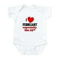 thumbnail image 1 of CafePress - February 29Th Infant Bodysuit - Baby Light Bodysuit, Size Newborn - 24 Months, 1 of 4