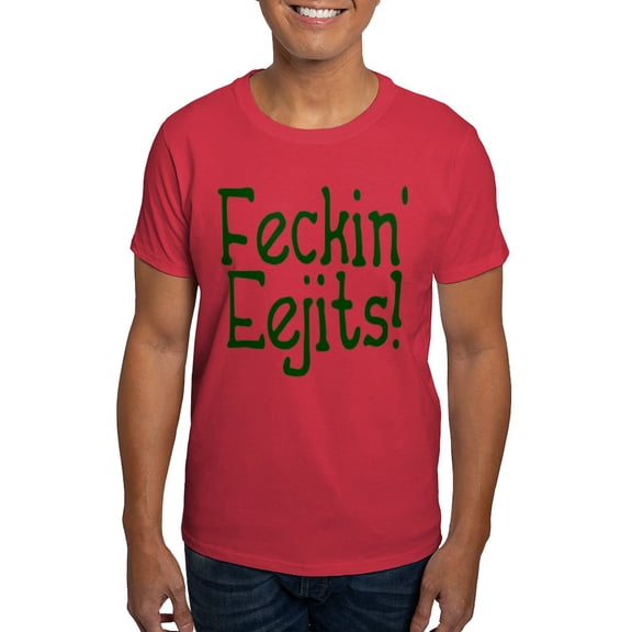 CafePress - Feckin' Eejits! Dark T Shirt - Men's Classic Graphic Cotton T-Shirt