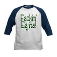 thumbnail image 1 of CafePress - Feckin' Eejits! Kids Baseball Jersey - Kids Cotton Baseball Jersey, 3/4 Sleeve Shirt, 1 of 4