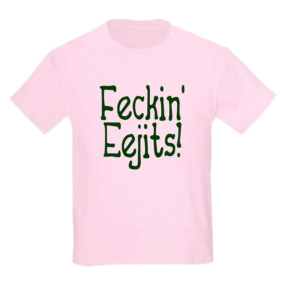 CafePress - Feckin' Eejits! Kids Light T Shirt - Light T-Shirt Kids XS-XL