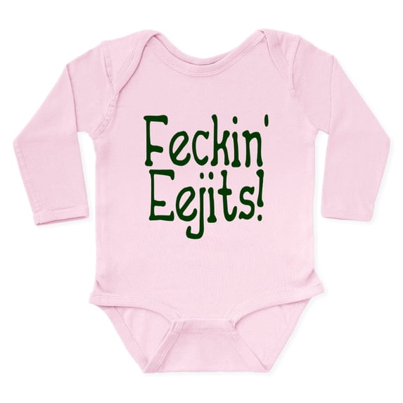CafePress - Feckin' Eejits! Long Sleeve Infant Bodysuit - Long Sleeve Cotton Baby Bodysuit