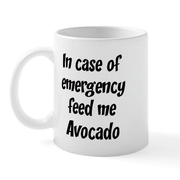 CafePress - Feed Me Avocado Mug - 11 oz Ceramic Mug - Novelty Coffee Tea Cup