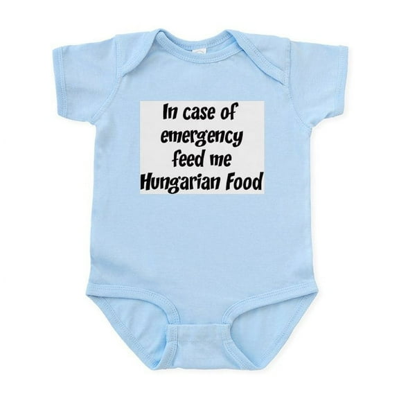 CafePress - Feed Me Hungarian Food Infant Bodysuit - Baby Light Bodysuit, Size Newborn - 24 Months