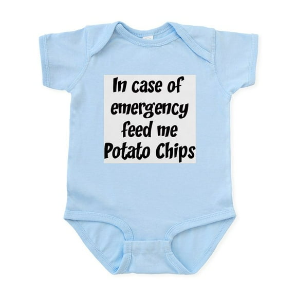 CafePress - Feed Me Potato Chips Infant Bodysuit - Baby Light Bodysuit, Size Newborn - 24 Months