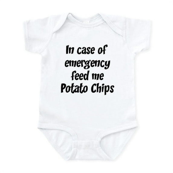 CafePress - Feed Me Potato Chips Infant Bodysuit - Baby Light Bodysuit, Size Newborn - 24 Months