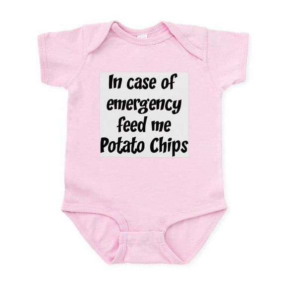 CafePress - Feed Me Potato Chips Infant Bodysuit - Baby Light Bodysuit, Size Newborn - 24 Months