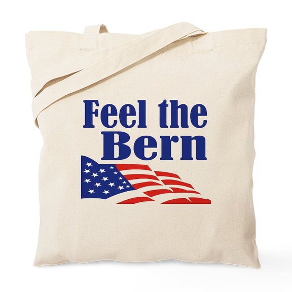 CafePress - Feel The Bern Tote Bag - Unisex Canvas Tote Bag, Beige, 1-Piece