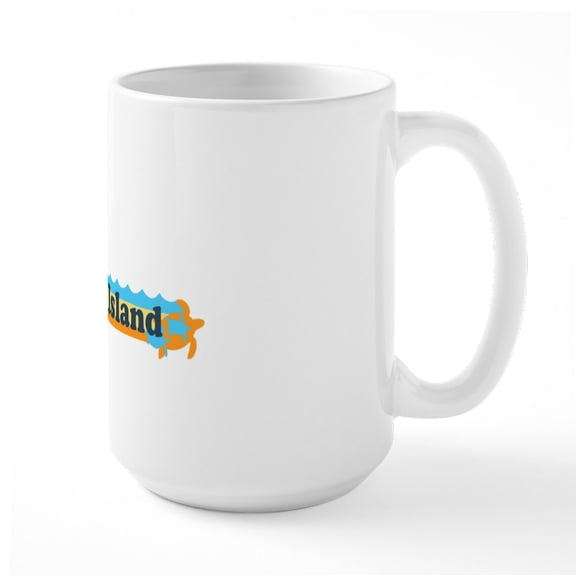 CafePress - Fenwick Island DE Beach Design Large Mug - 15 oz Ceramic Large White Novelty Mug