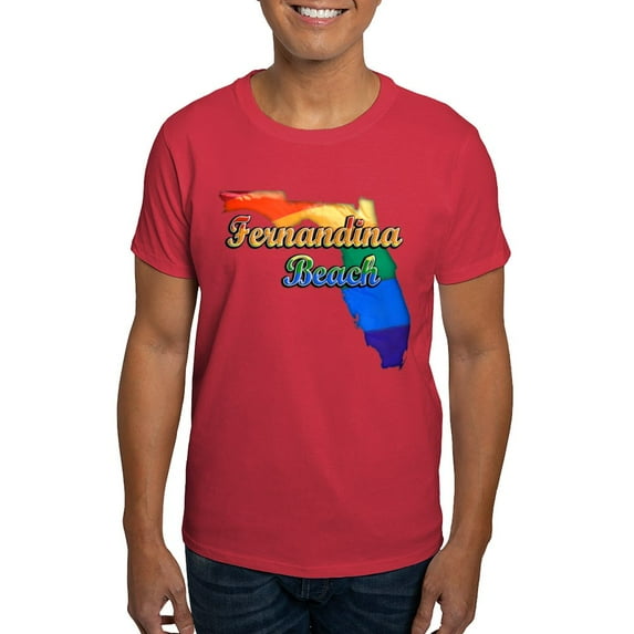 CafePress - Fernandina Beach, Florida, Gay Pride, Dark T Shirt - Men's Classic Graphic Cotton T-Shirt
