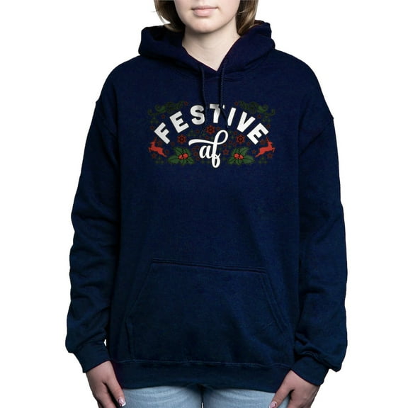 CafePress - Festive AF - Pullover Hoodie, Classic & Comfortable Hooded Sweatshirt