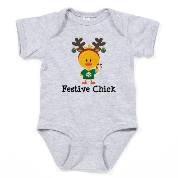 CafePress - Festive Chick - Cute Infant Bodysuit Baby Romper - Size Newborn - 24 Months