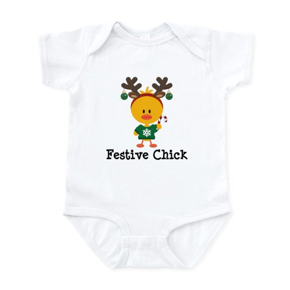 CafePress - Festive Chick Infant Bodysuit - Baby Light Bodysuit, Size Newborn - 24 Months