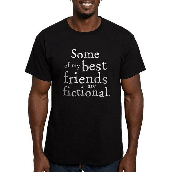 CafePress - Fictional Friends Men's Fitted T Shirt (Dark) - Men's Fitted T-Shirt