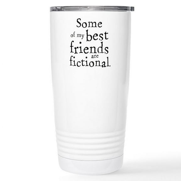 CafePress - Fictional Friends Stainless Steel Travel Mug - Insulated Stainless Steel Travel Tumbler 20 oz.