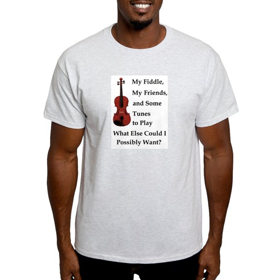 CafePress - Fiddle, Friends And Tunes - Men's Classic Graphic T-Shirt