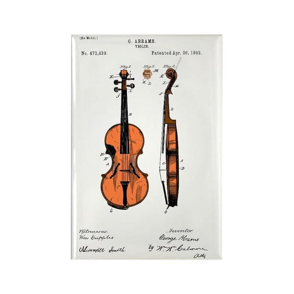 CafePress - Fiddle (Full) Patent - Rectangle Magnet, 2"x3" Refrigerator Magnet