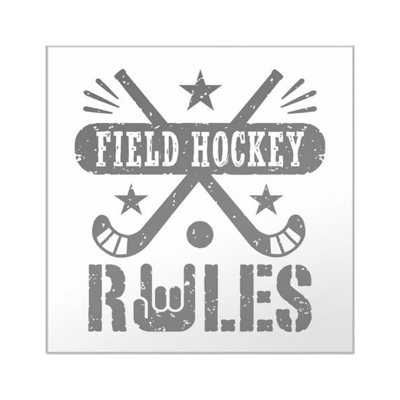 CafePress - Field Hockey Rules Square Sticker 3 X 3 - Square Sticker 3" x 3"