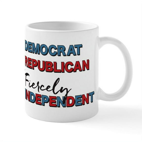 CafePress - Fiercely Independent Mugs - 11 oz Ceramic Mug - Novelty Coffee Tea Cup