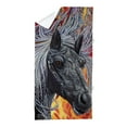 thumbnail image 1 of CafePress - Fiery Black Horse - Large Beach Towel, Soft 30"x60" Towel with Unique Design, 1 of 3