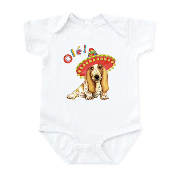 CafePress - Fiesta Basset Infant Bodysuit - Baby Light Bodysuit, Size Newborn - 24 Months