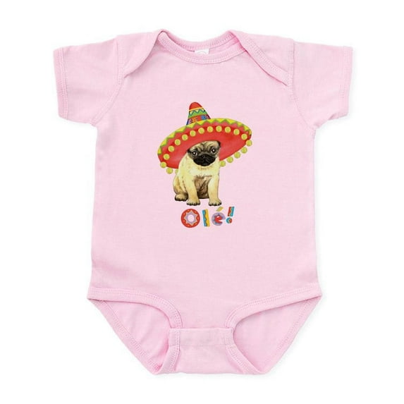 CafePress - Fiesta Pug Infant Bodysuit - Baby Light Bodysuit, Size Newborn - 24 Months
