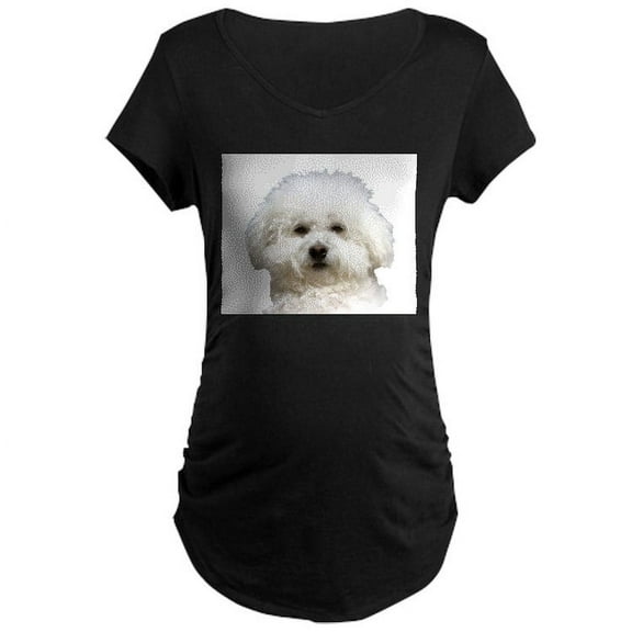 CafePress - Fifi The Bichon Frise Maternity Dark T Shirt - Maternity Dark T-Shirt