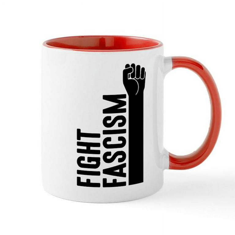 CafePress - With Fight Win Donald Trump Mug - 11 oz Ceramic Mug - Novelty  Coffee Tea Cup